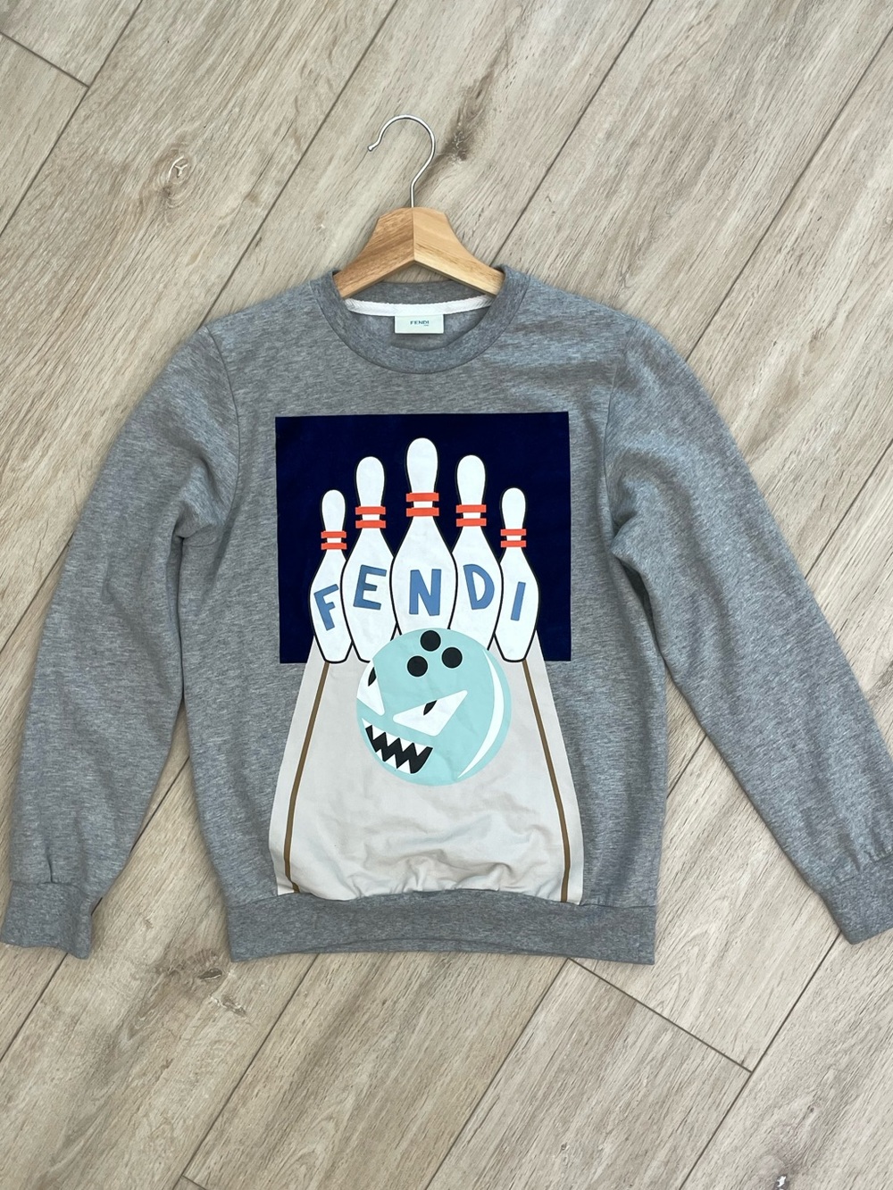 Fendi Kids Heather Gray Crewneck Sweatshirt